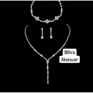 Mihra Aksesuar طقم ثلاثي من عقد وأقراط وسوار