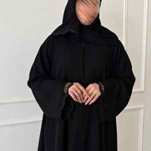 DEAL ABAYA عباية لورين من متجر ديل (DEAL) – قماش كريب بقصة نصف كلوش